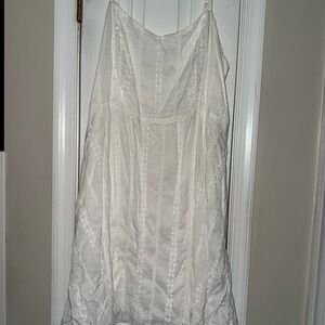 Old Navy White Midi Dress with Spaghetti Straps